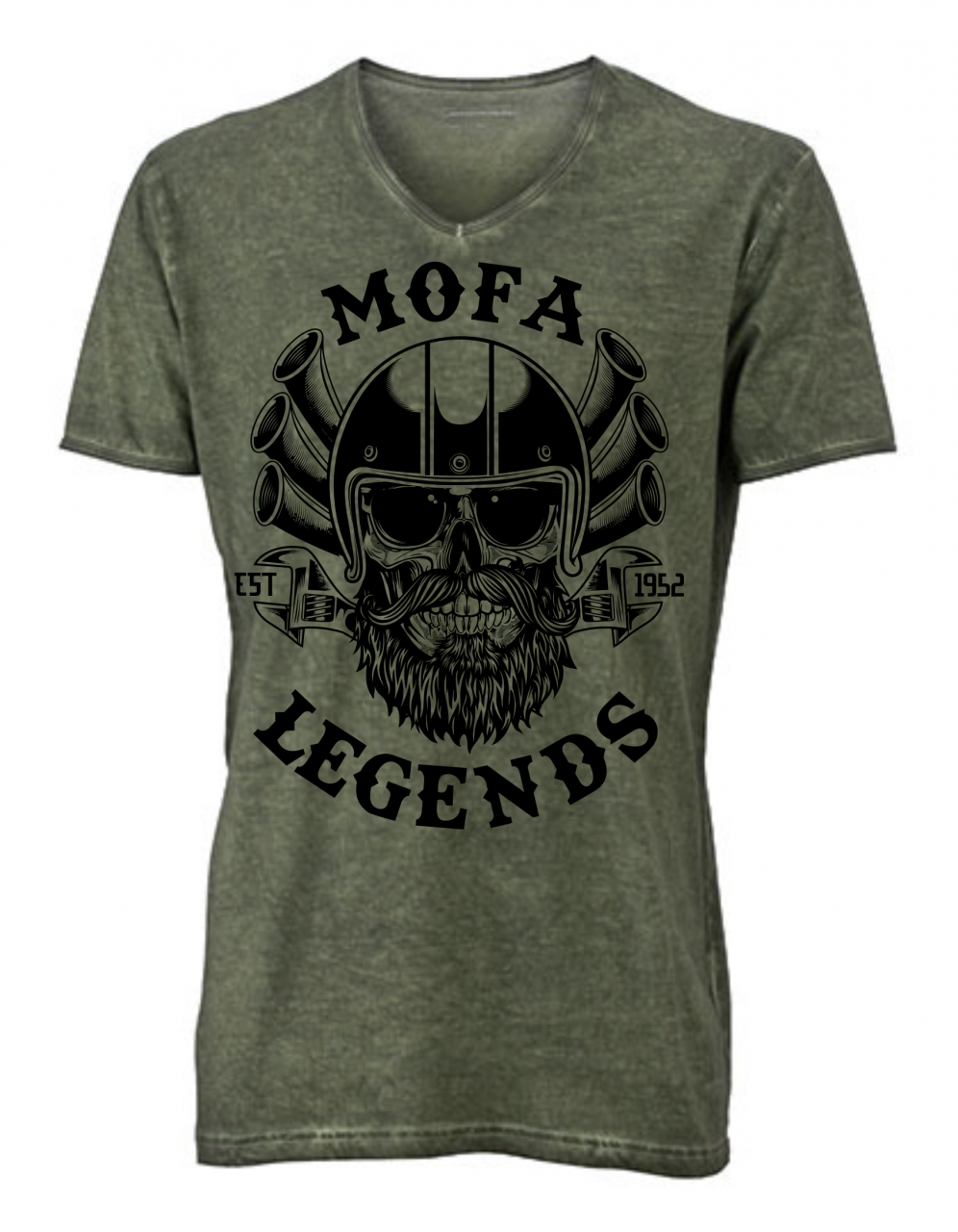 Mofa Legends Power Booster Vintage T-Shirt Dusty Olive Mofa Legends Power Booster Vintage T-Shirt Dusty Olive von Mofalegends