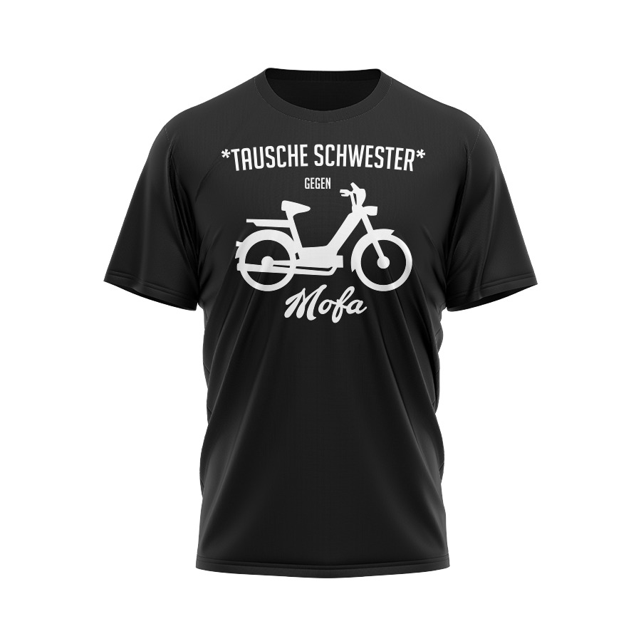 Tausche Schwester gegen Mofa Logo T-Shirt Tausche Schwester gegen Mofa Logo T-Shirt von Mofalegends
