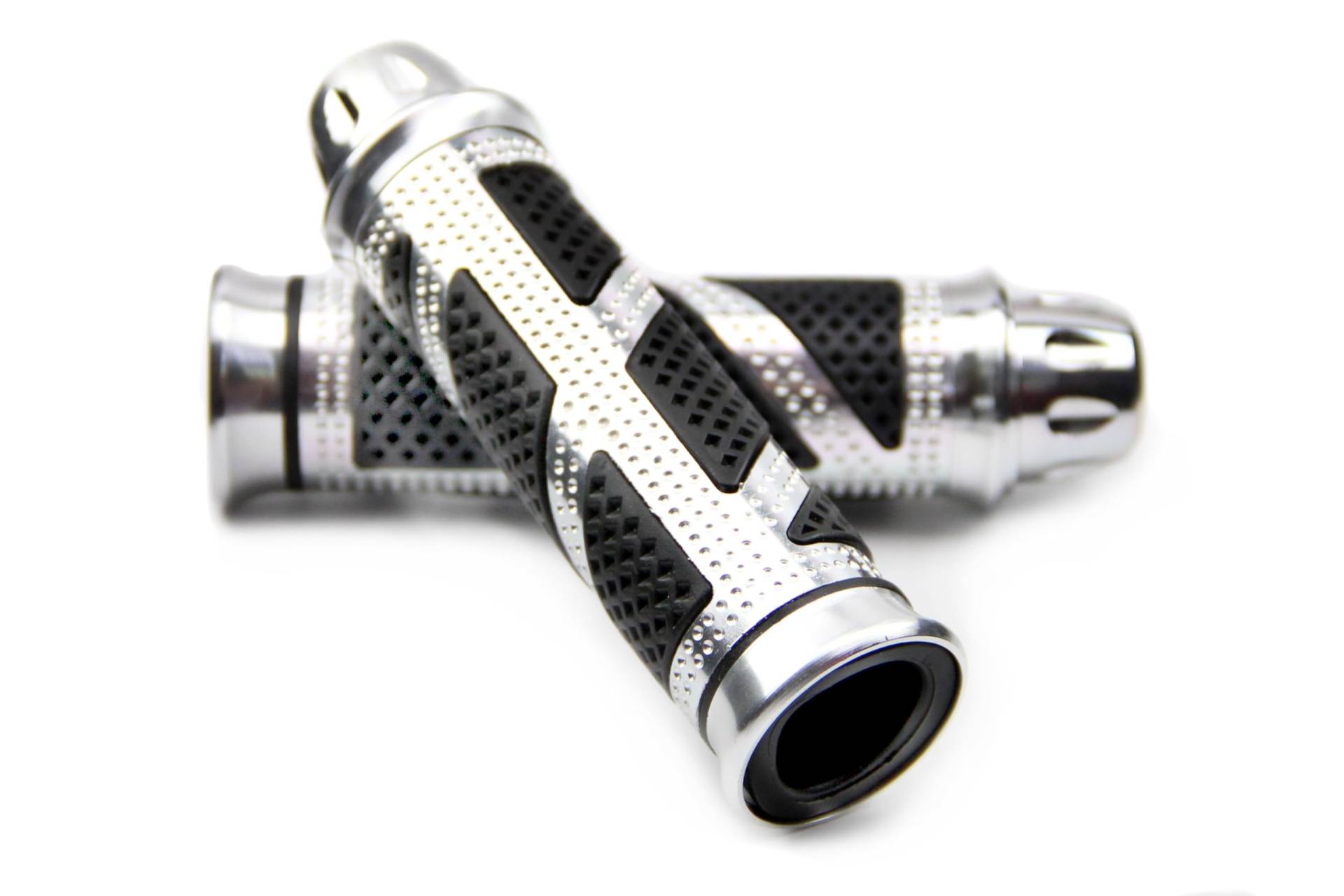 SET Lenkergriffe 22/24 mm schwarz silber universal Motorrad Moped Mokick Quad SET Lenkergriffe 22/24 mm schwarz silber universal Motorrad Moped Mokick Quad von Mokix
