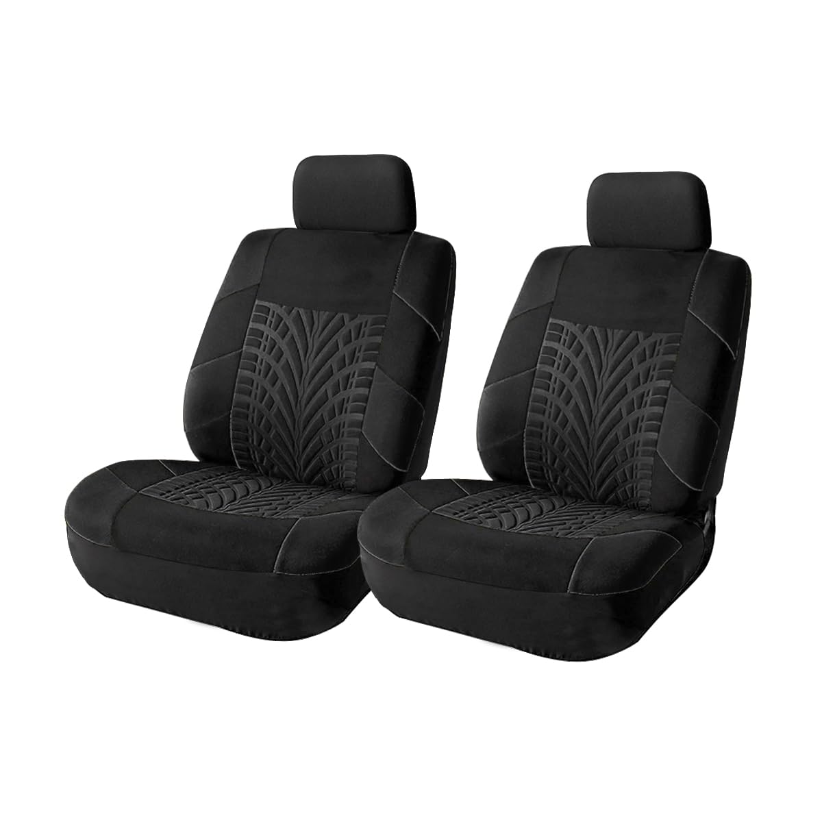 Moly Magnolia Autositzbezüge für Vordersitze, atmungsaktiv, wasserdicht, Polyester, Anti-Rutsch-Split-Auto-Kissenbezug, Fahrerinnenzubehör für die meisten Autos, LKW, SUV, Van (schwarz) von Moly Magnolia