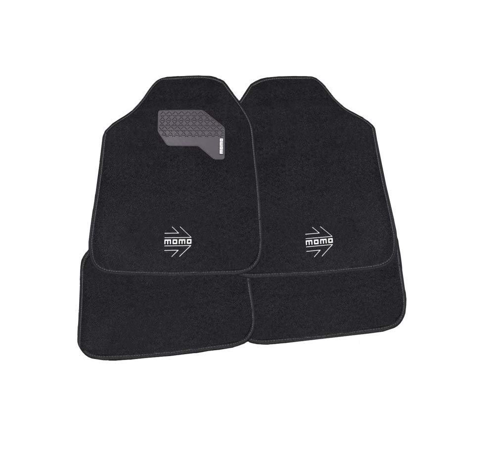 MOMO KOMPLETT-SET 4 STÜCK UNIVERSAL-AUTOFUSSMATTEN 015 SCHWARZ/WEISS MOMO KOMPLETT-SET 4 STÜCK UNIVERSAL-AUTOFUSSMATTEN 015 SCHWARZ/WEISS von Momo