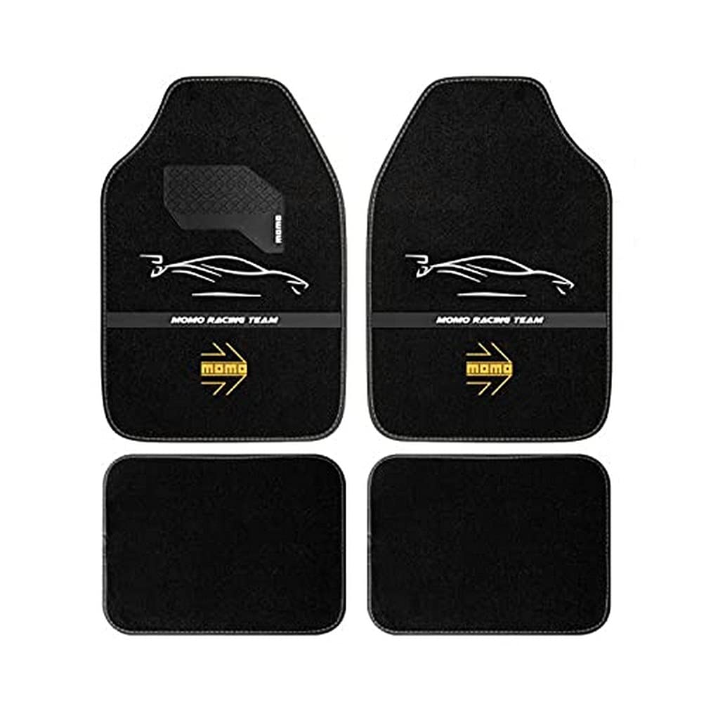 MOMO KOMPLETT-SET 4 STÜCK UNIVERSAL-AUTOFUSSMATTEN SCHWARZ/WEISS MOMO KOMPLETT-SET 4 STÜCK UNIVERSAL-AUTOFUSSMATTEN SCHWARZ/WEISS von Momo