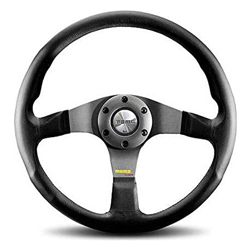 Momo Rennsport-Lenkrad Tuner (Ø 32 cm, Schwarz, Leder) von Momo