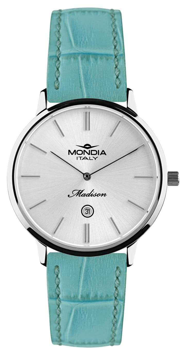 Mondia Madison Classic Lady Damenuhr Analog Quarz mit Armband aus Kalbsleder MI722-2CP Mondia Madison Classic Lady Damenuhr Analog Quarz mit Armband aus Kalbsleder MI722-2CP von Mondia