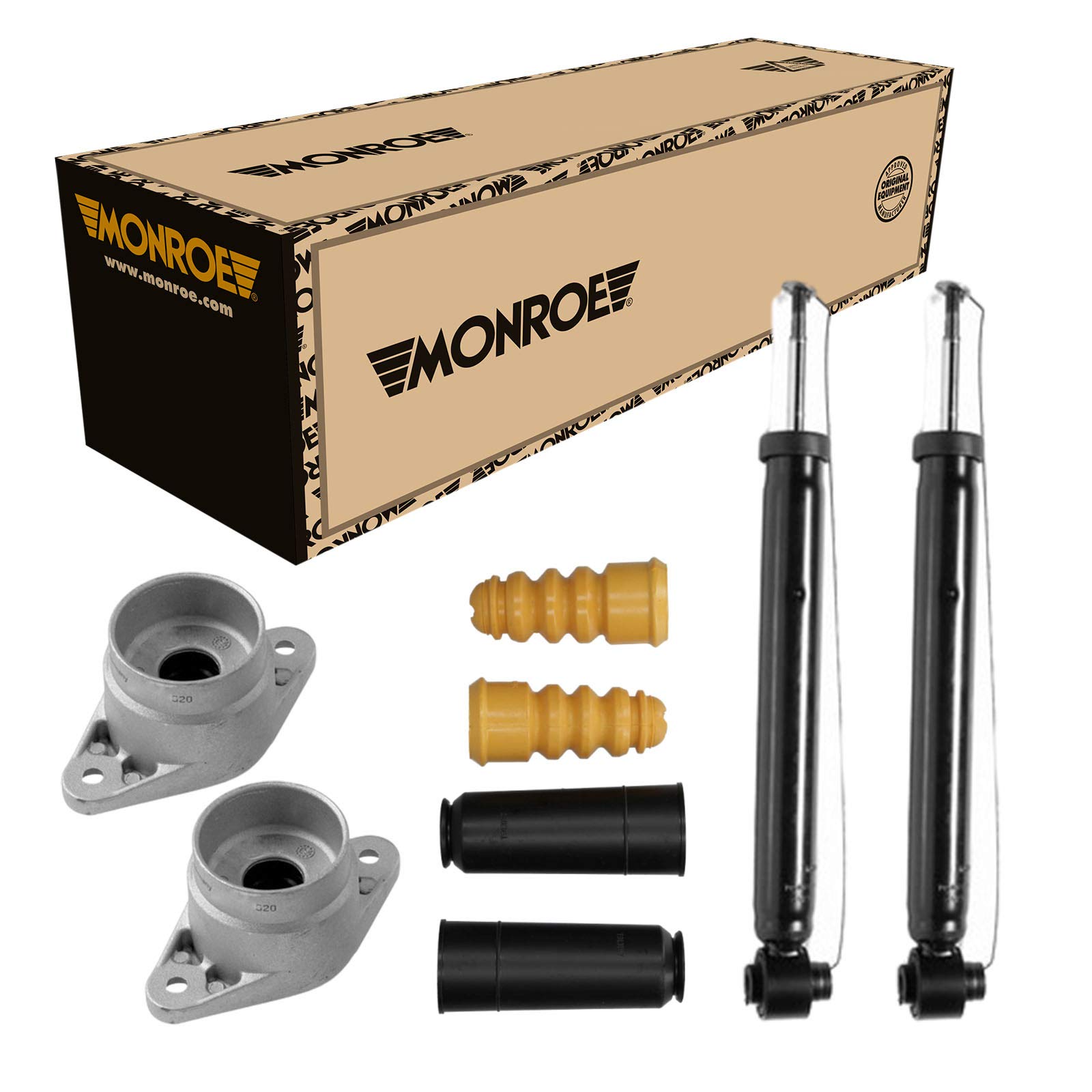 Monroe 2 Stoßdämpfer Hinten + Domlager und Staubschutz für A4 A4 Avant Monroe 2 Stoßdämpfer Hinten + Domlager und Staubschutz für A4 A4 Avant von Monroe Bundle