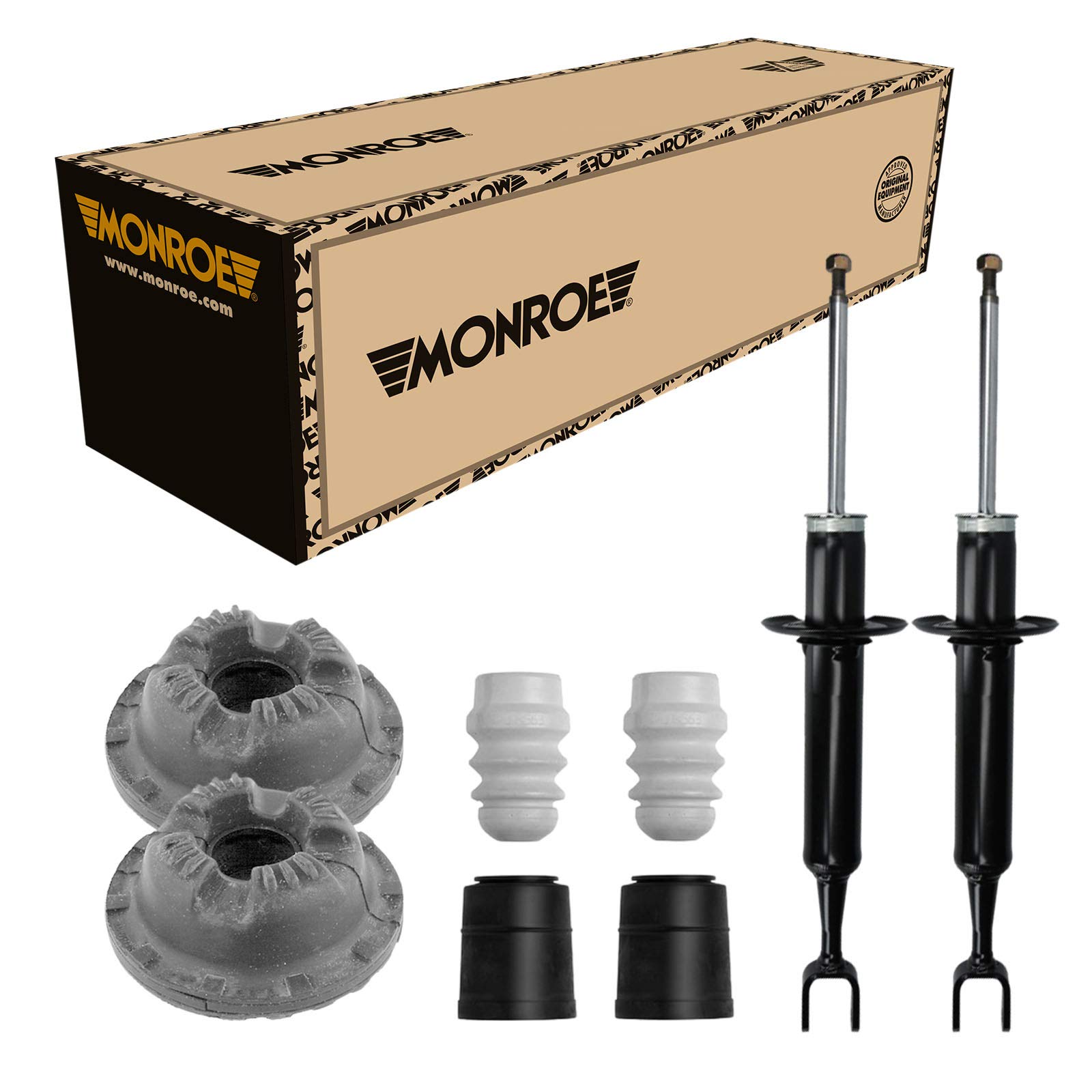 Monroe 2 Stoßdämpfer Vorne + Domlager und Staubschutz für A4 A4 Avant von Monroe Bundle