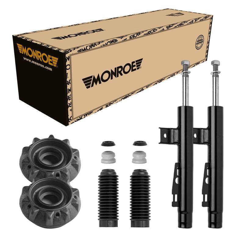 Monroe 2 Stoßdämpfer Vorne + Domlager und Staubschutz für Smart Fortwo 451 von Monroe Bundle