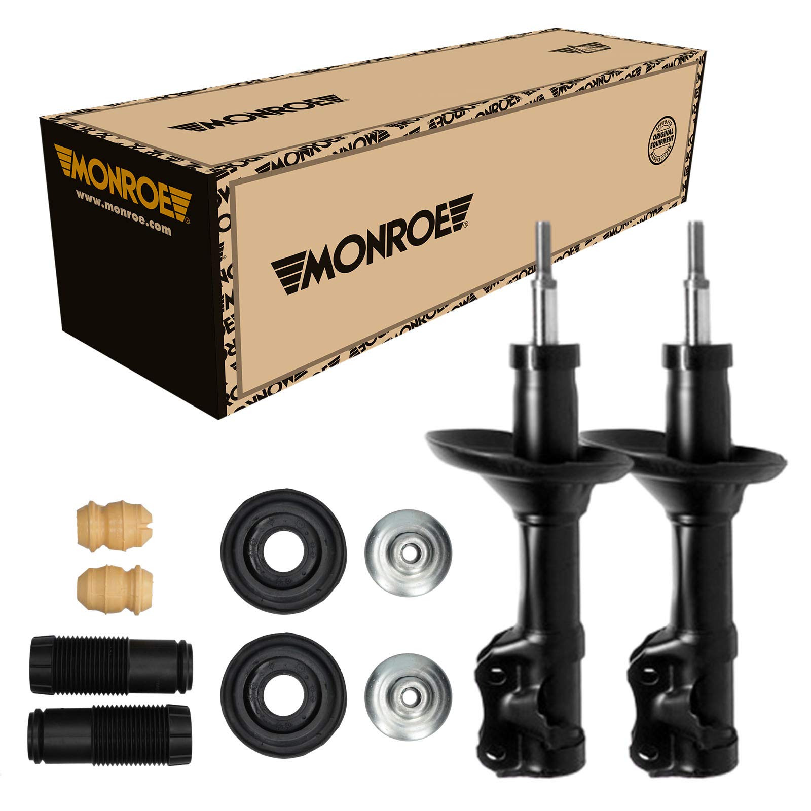 Monroe 2 Stoßdämpfer Vorne + Domlager und Staubschutz für VW Golf 3 1H1 von Monroe Bundle