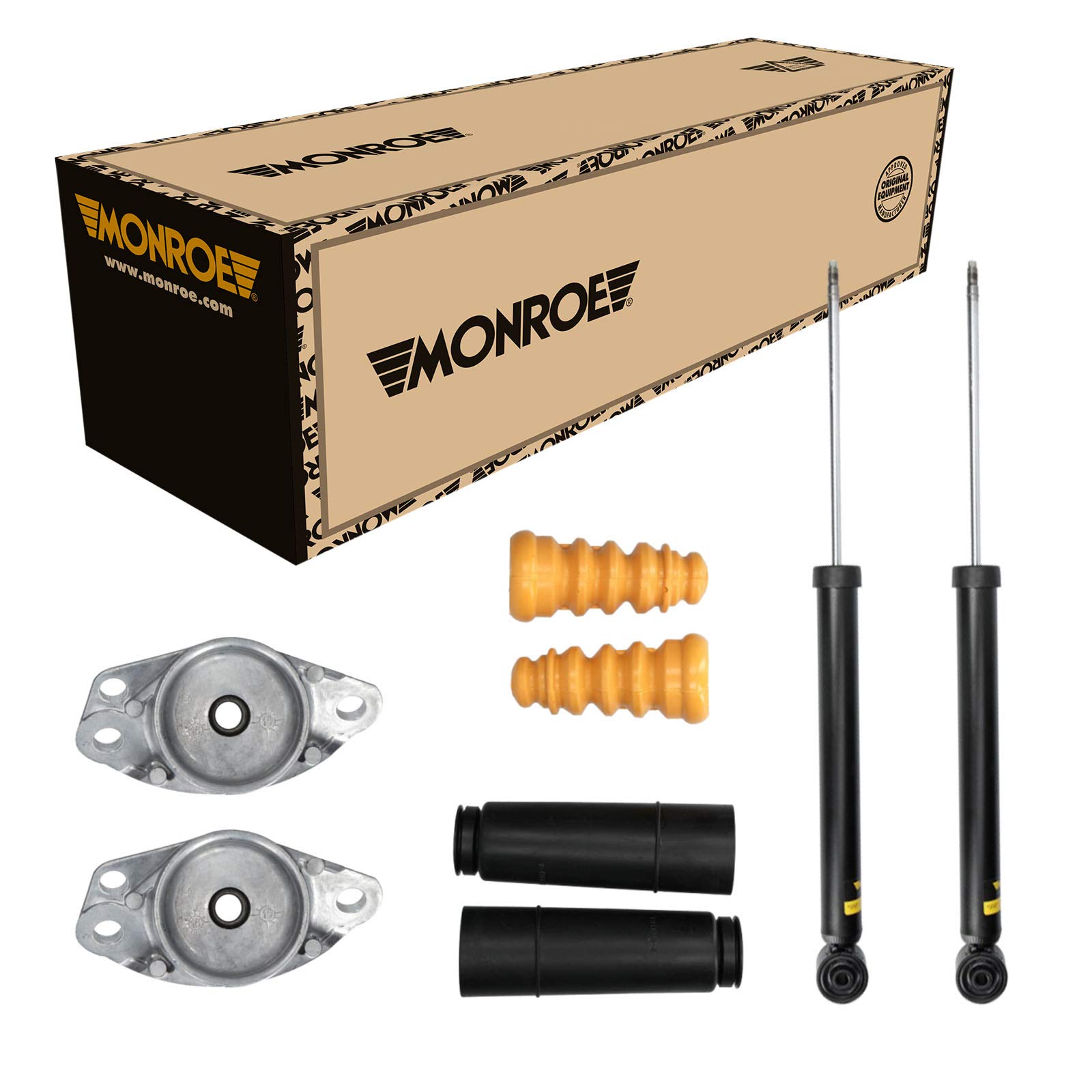 Monroe Stoßdämpfer + Domlager Staubschutz Skoda Fabia 2 542 für VW Polo 9Nx von Monroe Bundle