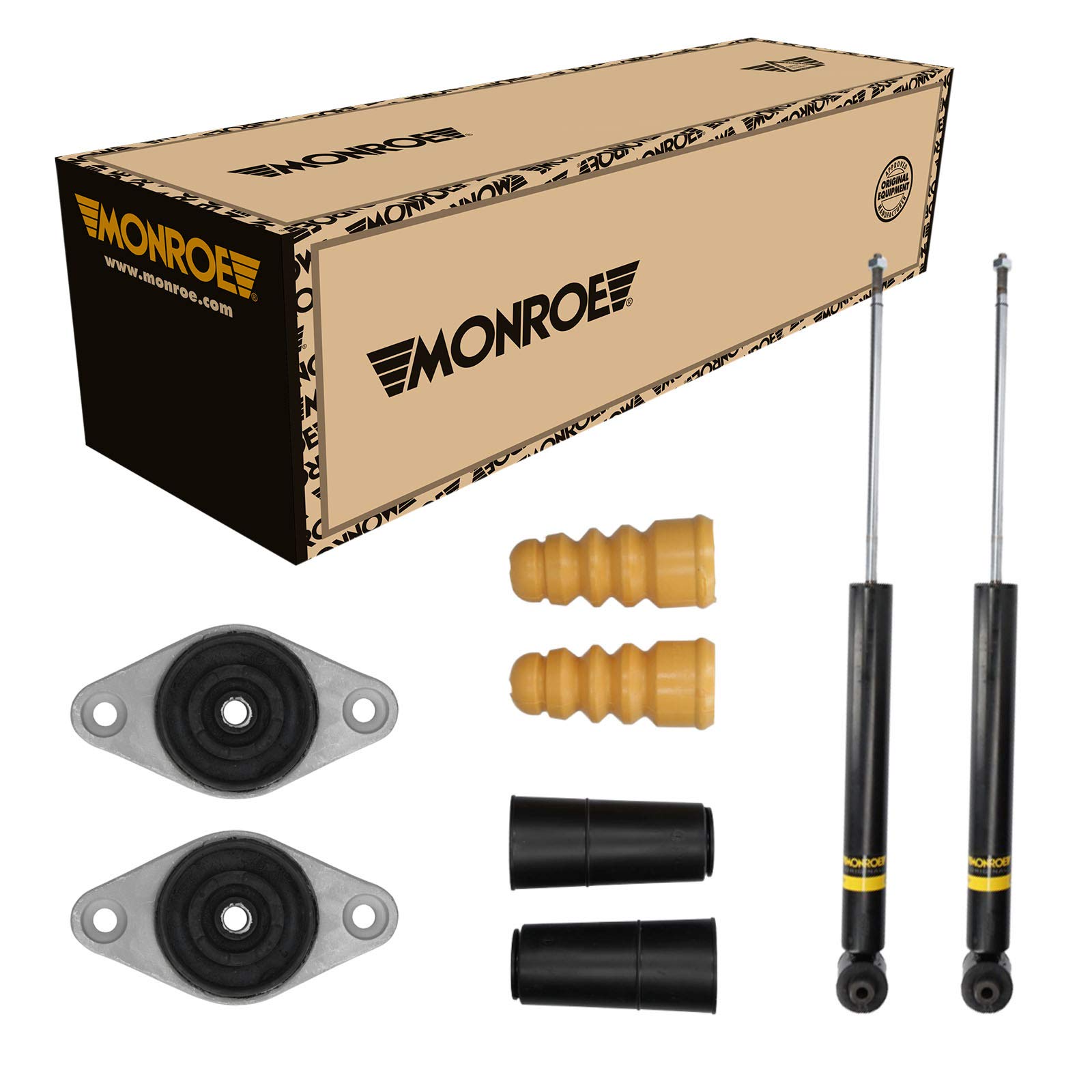 Monroe Stoßdämpfer Hinten + Domlager Staubschutz für VW Passat Variant 3B5 3B6 von Monroe Bundle