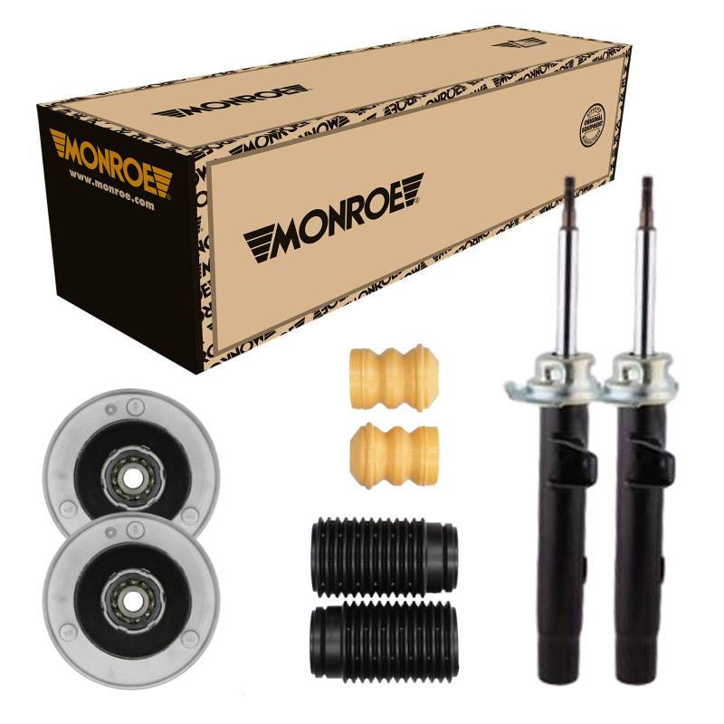 Monroe Stoßdämpfer Vorne + Domlager Staubschutz passend für BMW 1 E81 E87 3 Touring E91 von Monroe Bundle