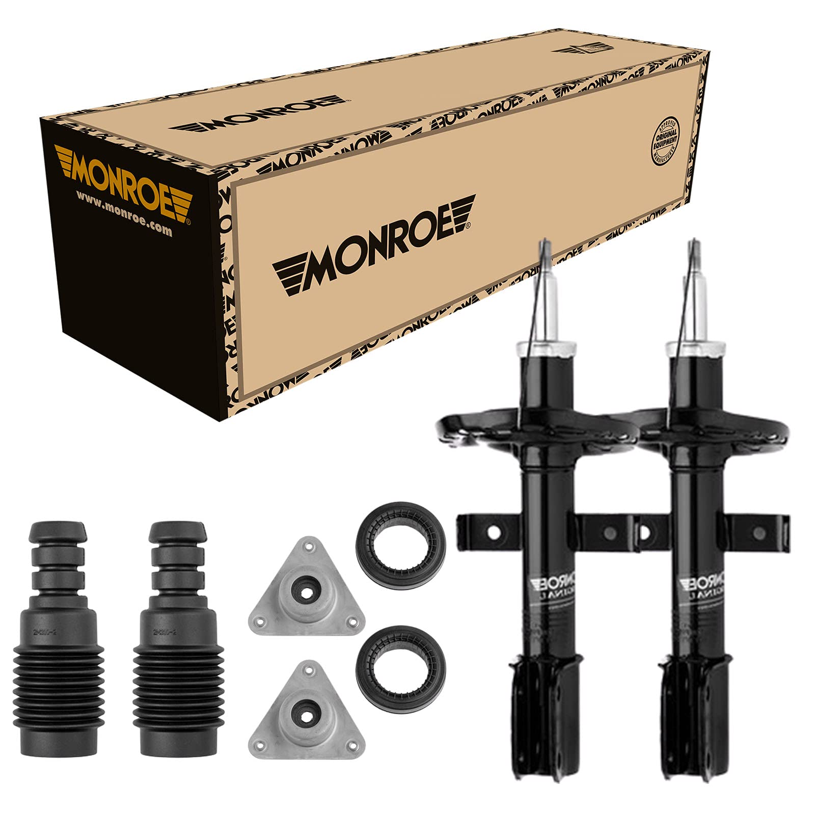 Monroe Stoßdämpfer Vorne + Domlager Staubschutz für Renault Clio 3 Clio 4 BHx Monroe Stoßdämpfer Vorne + Domlager Staubschutz für Renault Clio 3 Clio 4 BHx von Monroe Bundle