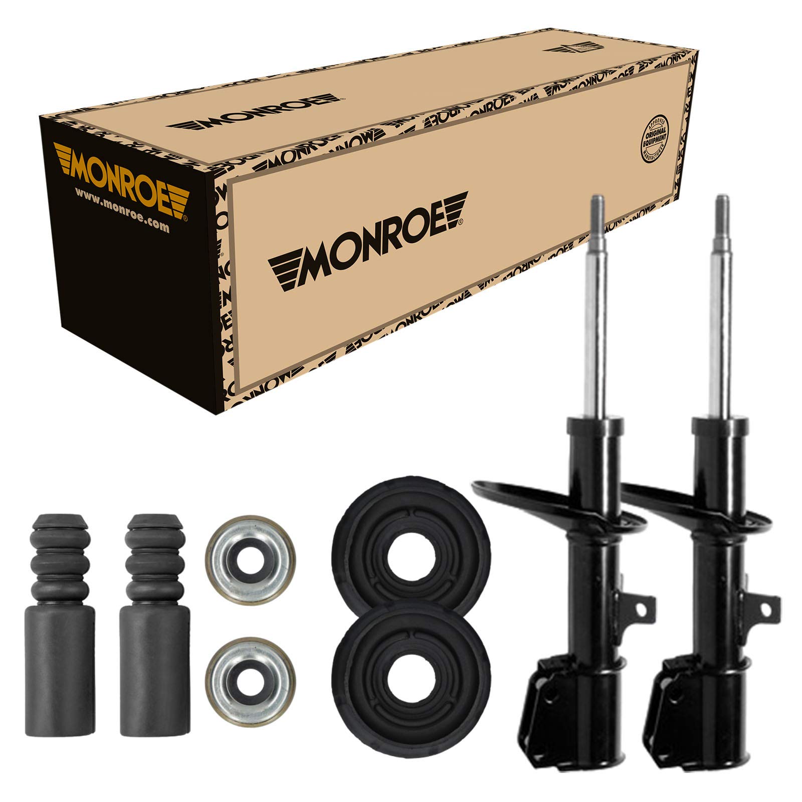 Monroe Stoßdämpfer Vorne + Domlager Staubschutz passend für Renault Twingo 1 C06x S06x von Monroe Bundle