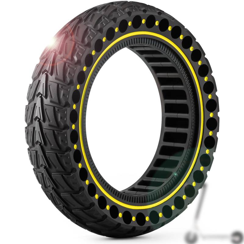 Monuary 1PCS Schlauchloser Reifen 60/70-6.5, E Roller Vollgummireifen 10x2.50-6.5, Reifen 10x2.5 Vollgummi für e Scooter Ninebot G30/G30D/G30E/G30LP/G30 Max von Monuary