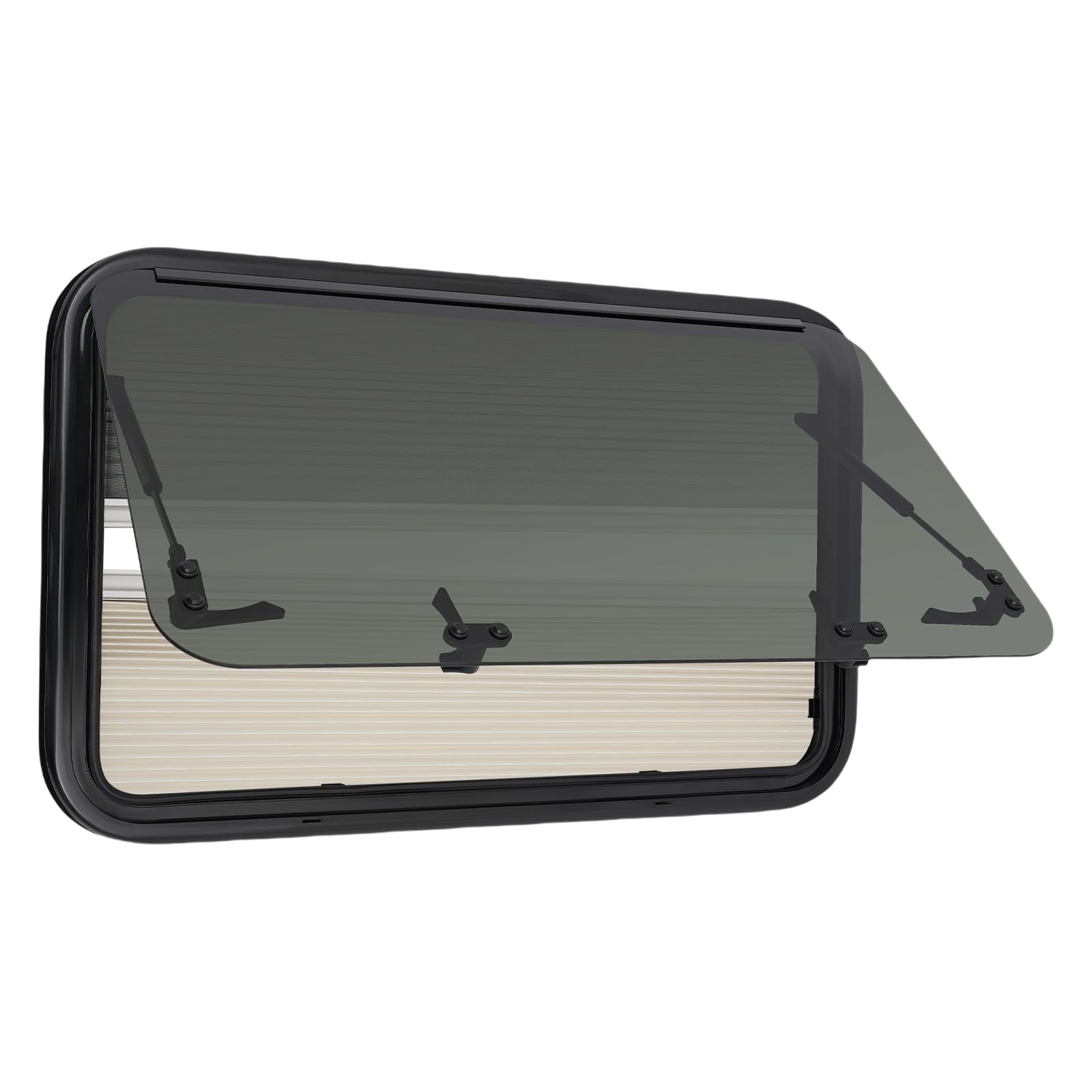 800x500 mm Wohnmobilfenster aus Aluminiumlegierung und Gehärtetem Glas, Einstellbare Öffnungswinkel RV Ausstellfenster Wohnwagen Fenster, Caravan Seitenfenster RV Externes Push Fenster 800x500 mm Wohnmobilfenster aus Aluminiumlegierung und Gehärtetem Glas, Einstellbare Öffnungswinkel RV Ausstellfenster Wohnwagen Fenster, Caravan Seitenfenster RV Externes Push Fenster von MooBeey