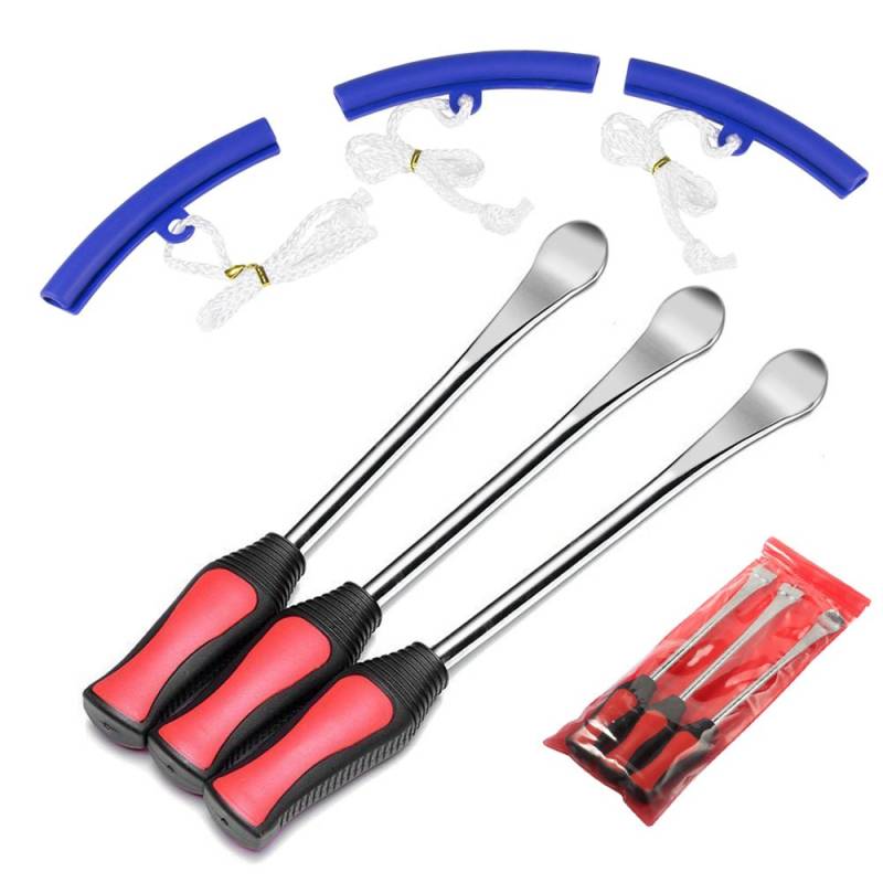 Mookis Reifen Montiereisen Tire Spoons Lever Iron Tool Kits 3pcs Reifenheber montierhebel Werkzeug 3pcs Rad Felge Protektoren Tool Kit für Motorrad Fahrrad Reifen von Mookis