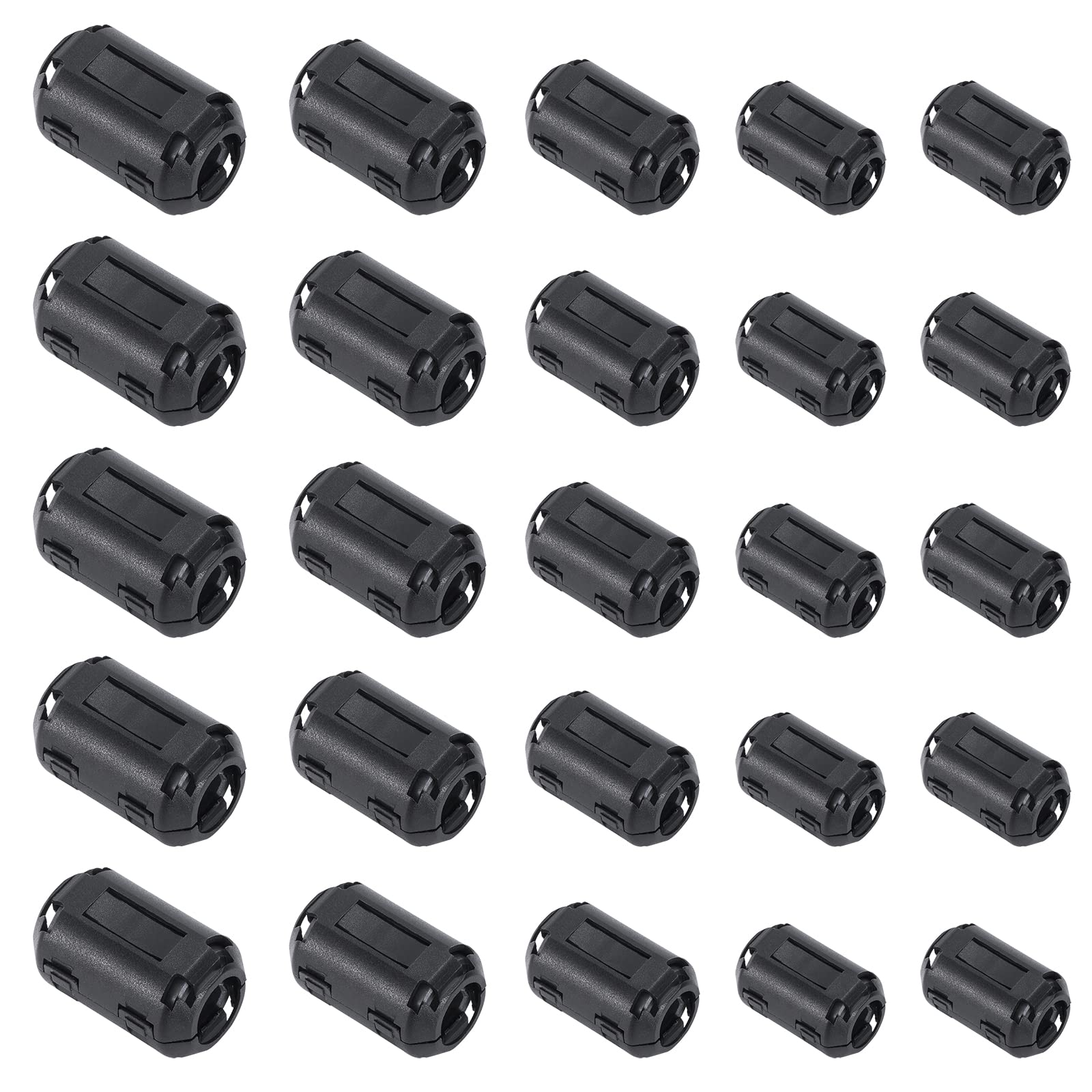 Ferritkerne Entstörfilter Ferritfilter 20 Stück Ferrite Ring Klappferrit Clip-On Rauschunterdrücker Kabel Clip für Kabel RFI, EMI, 3 mm, 5 mm, 7 mm, 9 mm, 13 mm Innendurchmesser, Schwarz Ferritkerne Entstörfilter Ferritfilter 20 Stück Ferrite Ring Klappferrit Clip-On Rauschunterdrücker Kabel Clip für Kabel RFI, EMI, 3 mm, 5 mm, 7 mm, 9 mm, 13 mm Innendurchmesser, Schwarz von MoonSing