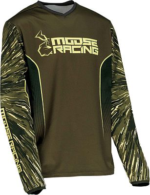 Moose Offroad Agroid, Trikot Jugend - Dunkelgrün/Schwarz - L von Moose Offroad