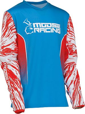 Moose Racing Agroid S22, Trikot Jugend - Hellblau/Rot/Weiß - XL von Moose Racing