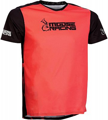 Moose Racing Mountain, MTB-Trikot kurzarm - Schwarz/Rot - S von Moose Offroad
