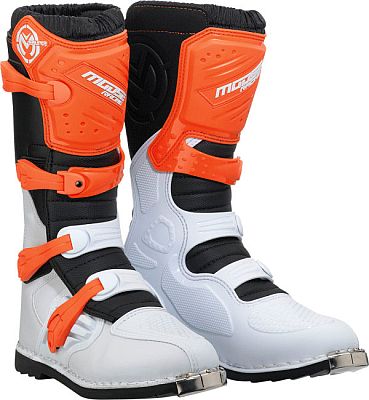 Moose Racing Qualifier MX, Stiefel - Orange/Weiß/Schwarz - 9 US von Moose Offroad