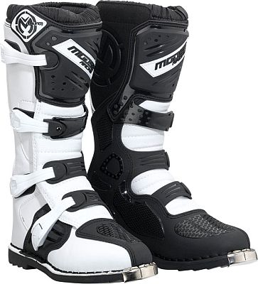 Moose Racing Qualifier MX, Stiefel - Weiß/Schwarz - 14 US von Moose Racing