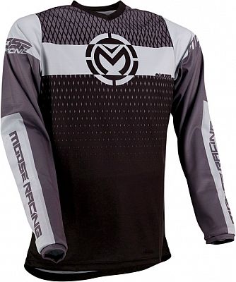 Moose Racing Qualifier, Trikot - Schwarz/Grau - S von Moose Offroad