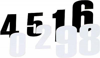 Moose Racing Race Number 4, Sticker - Weiß - 11 cm von Moose Offroad