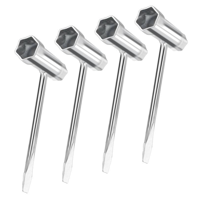 4 Stück zündkerzenschlüssel, Kombischlüssel für Motorsägen, 13 mm x 19 mm T-Schlüssel Set, Kettensägenschlüssel, Forst Zubehör von Moosono