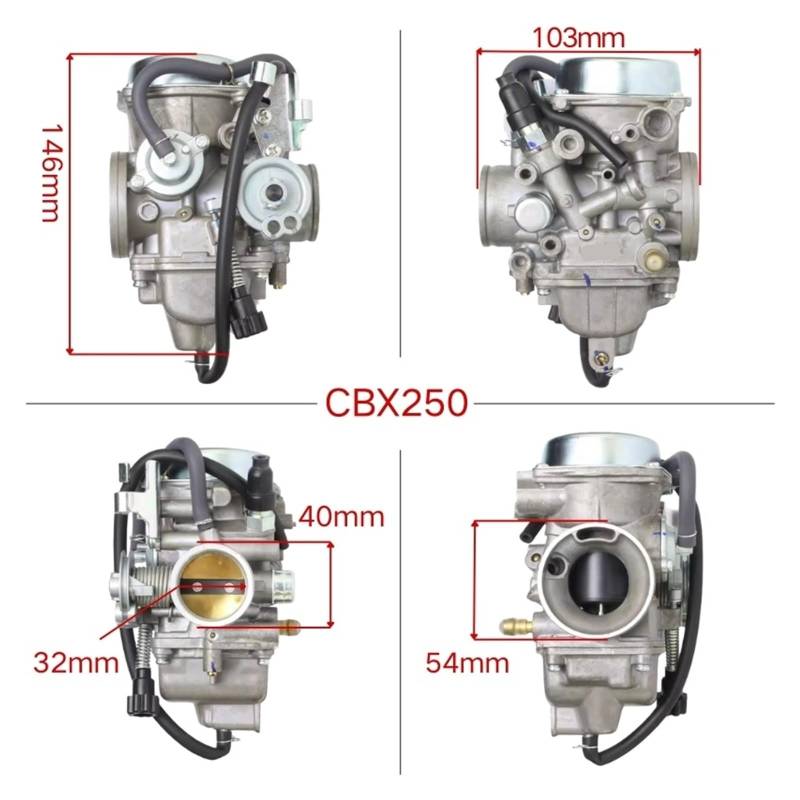 Motorradvergaser for CBX250 CBX 250CC DE2000 Eine 2008 TWISTER 250cc VC-16100-KPF PD32J-03 von Mooyaya