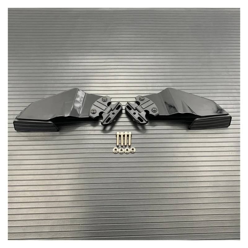 Universal Motorrad Einstellbare Seite Flügel Spoiler Verkleidung Mit Rückspiegel for GSXR 600 750 1000 GSX650F GSX1300R(Black) von Mooyaya