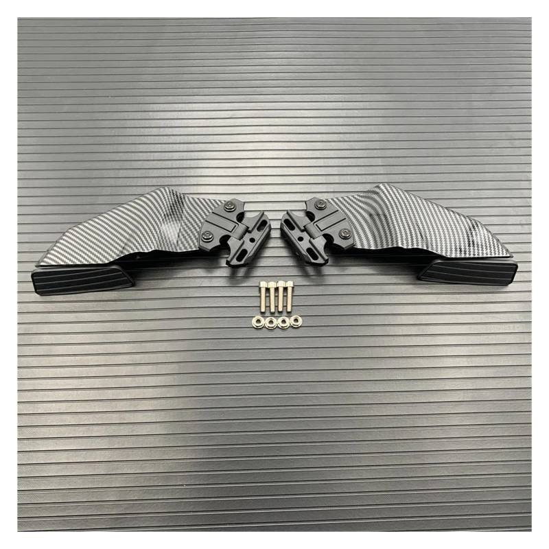 Universal Motorrad Einstellbare Seite Flügel Spoiler Verkleidung Mit Rückspiegel for GSXR 600 750 1000 GSX650F GSX1300R(Carbon) von Mooyaya