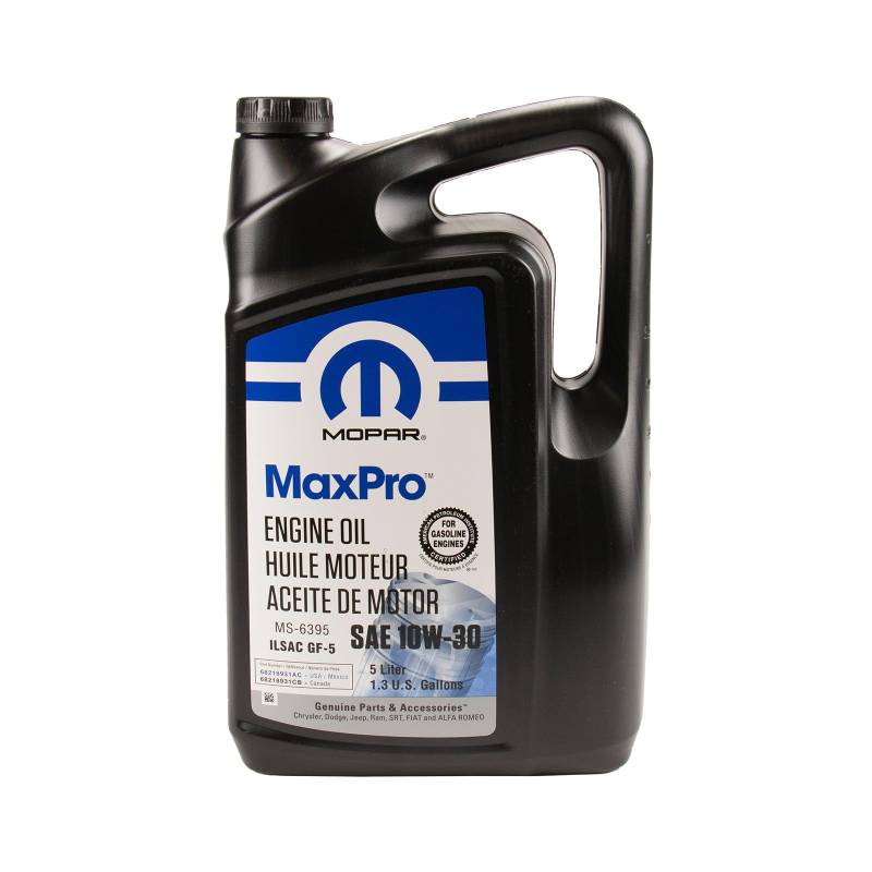 Mopar MaxPro Motoröl ÖL 10W30 5L 5 Liter ILSAC GF-5 MS-6395 von Mopar