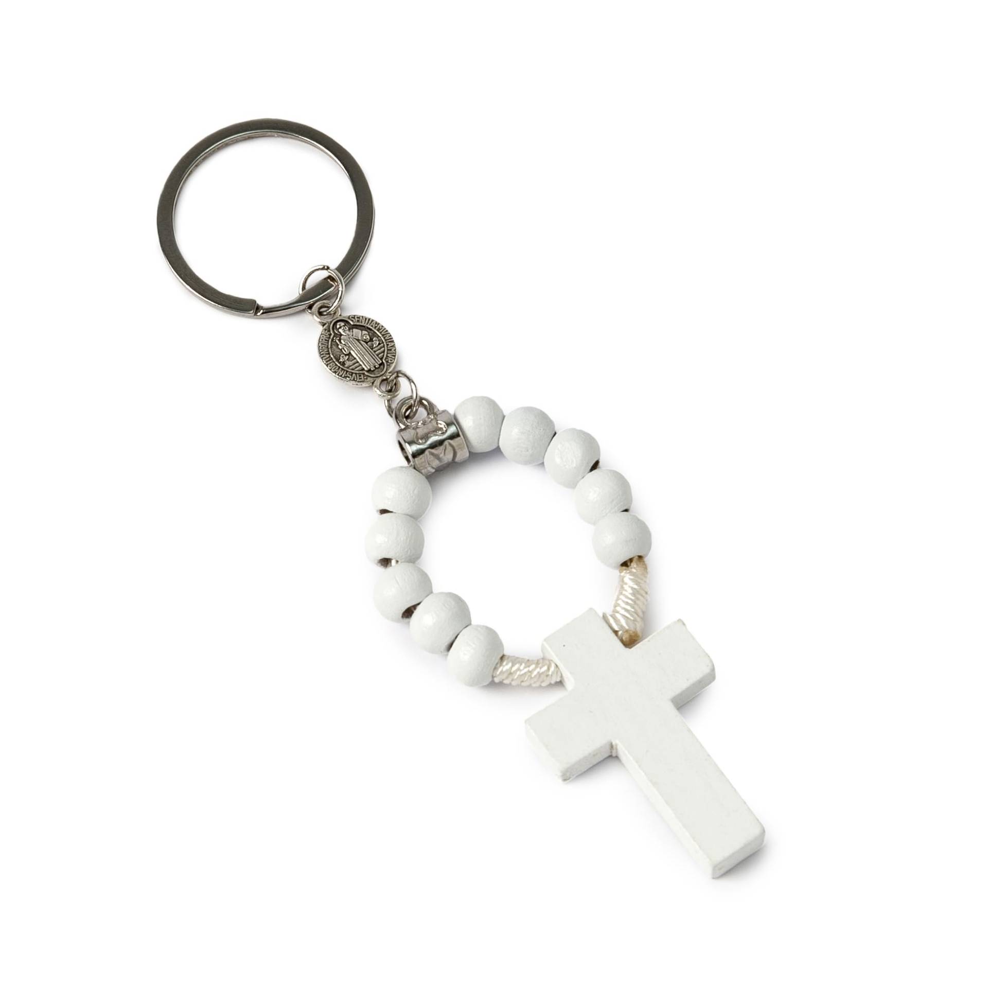Mopec Blanco K16 Schlüsselanhänger mit Rosenkranz aus Holz, 3 x 11 cm, 10 Stück Mopec Blanco K16 Schlüsselanhänger mit Rosenkranz aus Holz, 3 x 11 cm, 10 Stück von Mopec