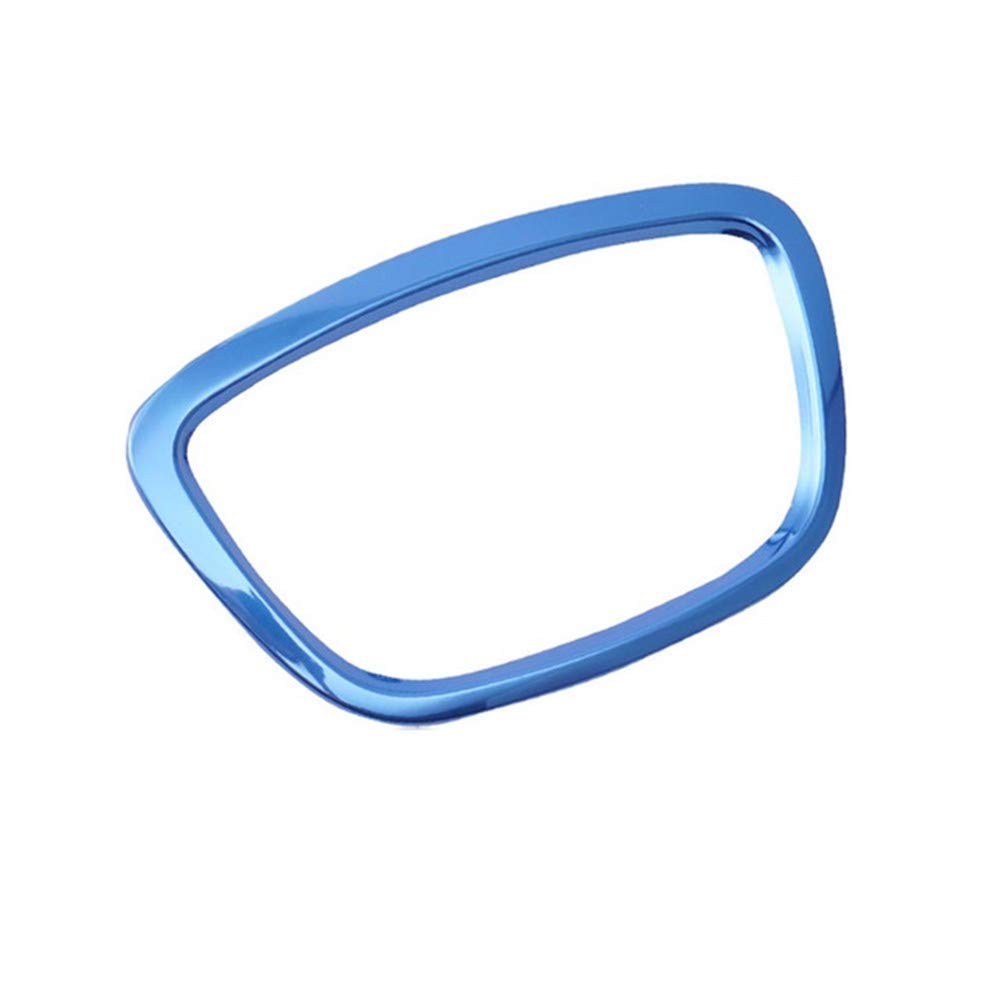 Auto Lenkrad Dekorativer Ring,MoreChioce Bling Bling Central Lenkradring Aluminiumlegierung Lenkradabdeckung Ring Auto Lenkrad Logo Dekoration Rahmen kompatibel mit A3 4L 6L Q3,Blau von MoreChioce