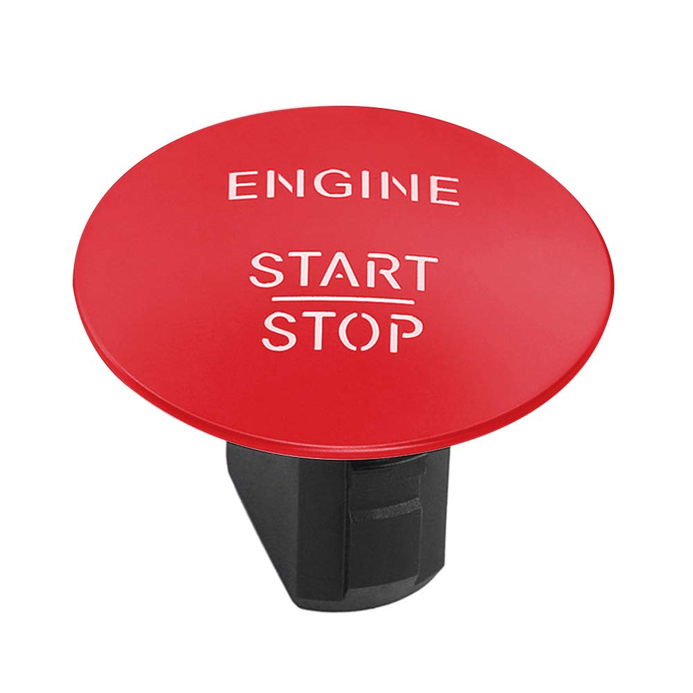 Keyless Go Zündknopf,Auto Motor Startknopf Motor Zündknopf Schalter Motorzündschalters Auto Start Stop Engine Knopf Druckknopf Kompatibel mit W164 W205 W212 W213 w221 2215450715,Rot von MoreChioce