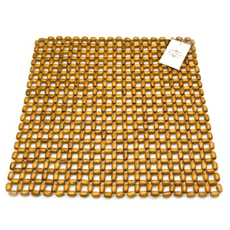 Moreeulsi 43x43.5cm Olivenholzperlen-Autositzkissen, Olive Holzkugel Holzperlen Massage Sitzauflage Sitzbezüge Sitzmatte Sitzaufleger Für Auto, Massage Autositzauflage von Moreeulsi