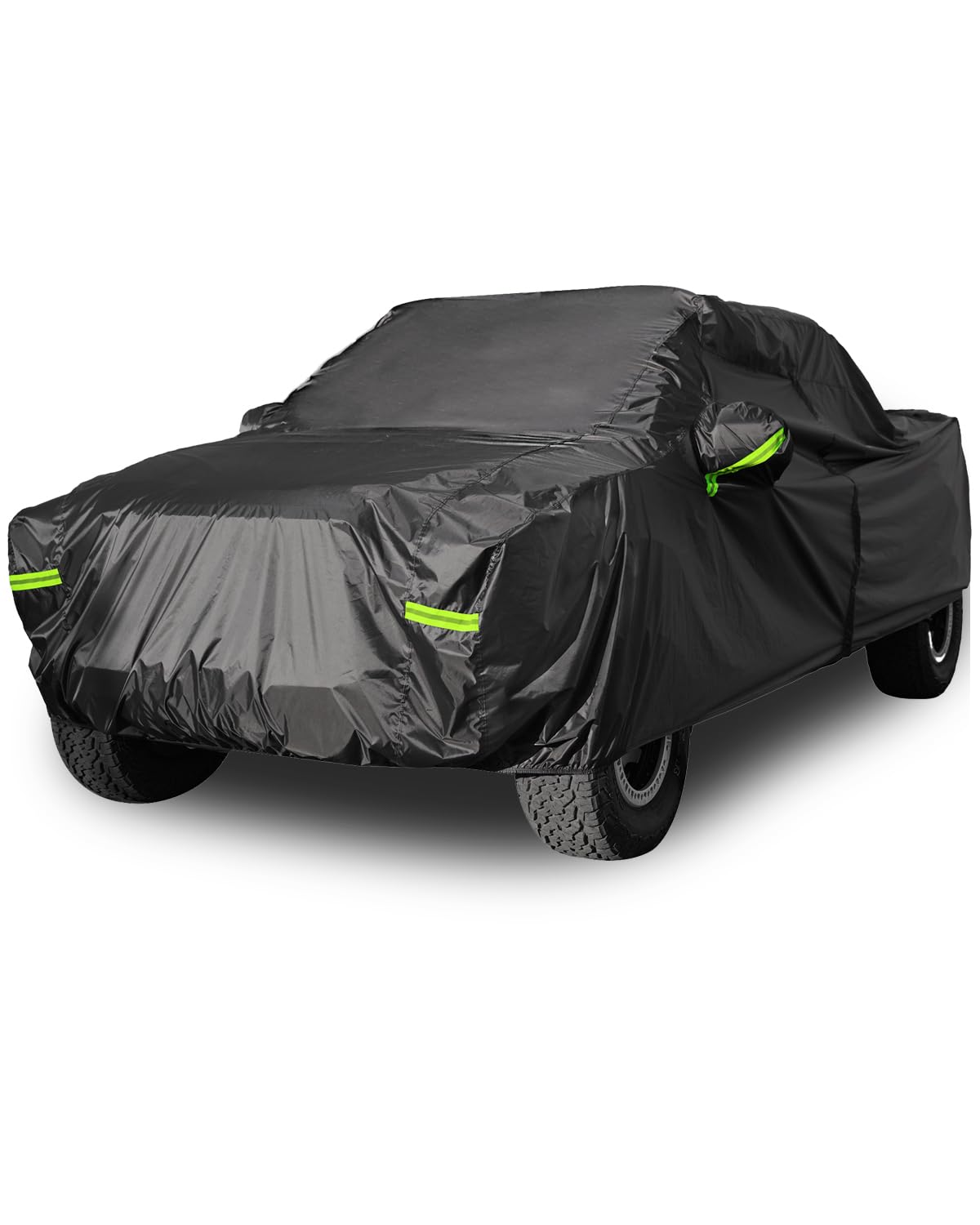 Morhept Pickup-Truck-Abdeckung, wasserdicht, für drinnen und draußen, für Ford f150 / Chevy Silverado / Dodge Ram 1500, LKW-Plane, schwarz (Länge 580 bis 614 cm) von Morhept