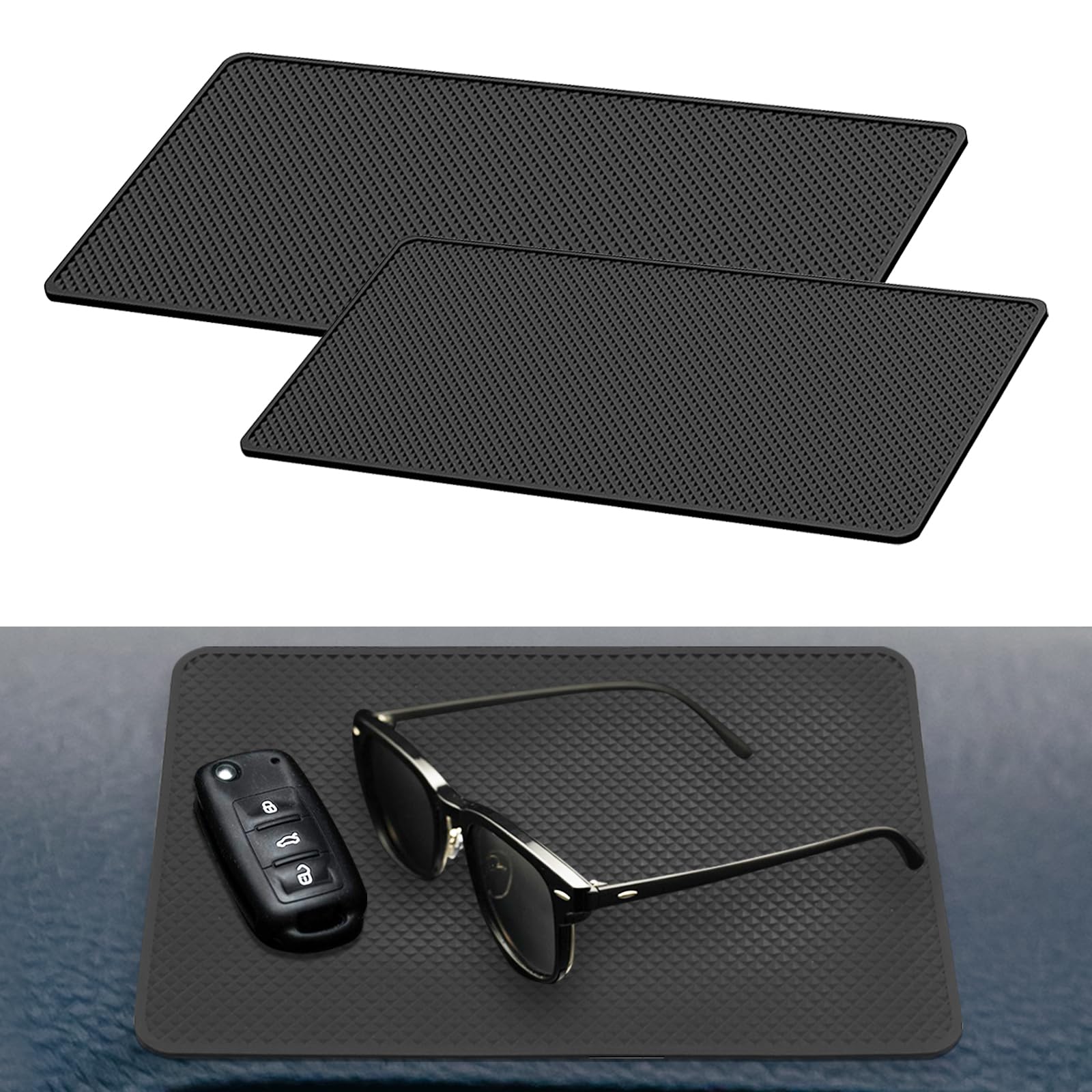 Antirutschmatte Auto 2 Stück, Anti Rutsch Matte, Antirutschmatte Auto Armaturenbrett, Universal Antirutschmatte Handy, Silikon Fixierkissen Wird für Autodekorationen, Brillen, Handys Verwendet Antirutschmatte Auto 2 Stück, Anti Rutsch Matte, Antirutschmatte Auto Armaturenbrett, Universal Antirutschmatte Handy, Silikon Fixierkissen Wird für Autodekorationen, Brillen, Handys Verwendet von Morocket