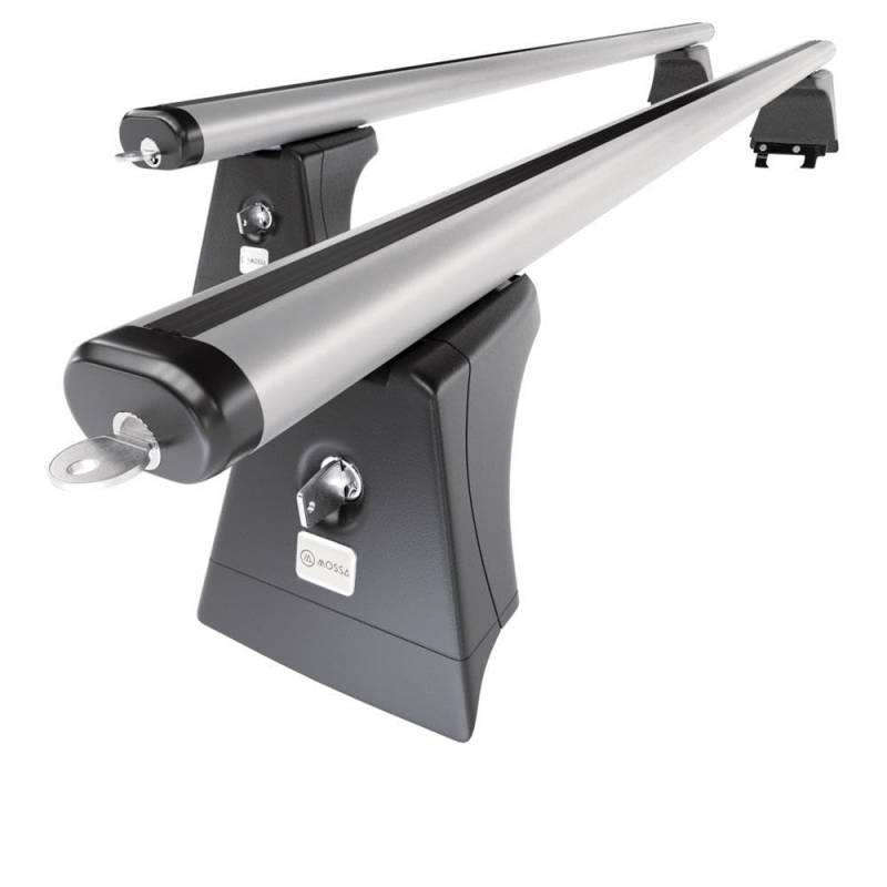 Mossa - Alu-Dachträger kompatibel mit Opel Corsa D Hatchback (2007-2014) - silbern Dachträger Dachgepäckträger - Montagepunkte 1 von Mossa