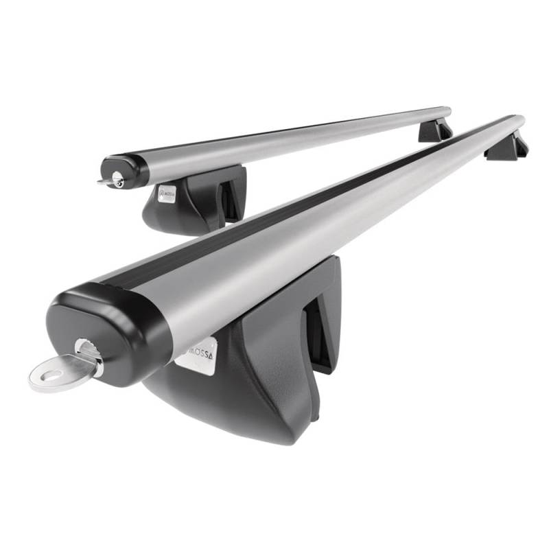 Mossa - Alu-Dachträger kompatibel mit Subaru Outback mk V Kombi (2014-2019) - silbern Dachträger Dachgepäckträger - integrierte Relinge 1 von Mossa