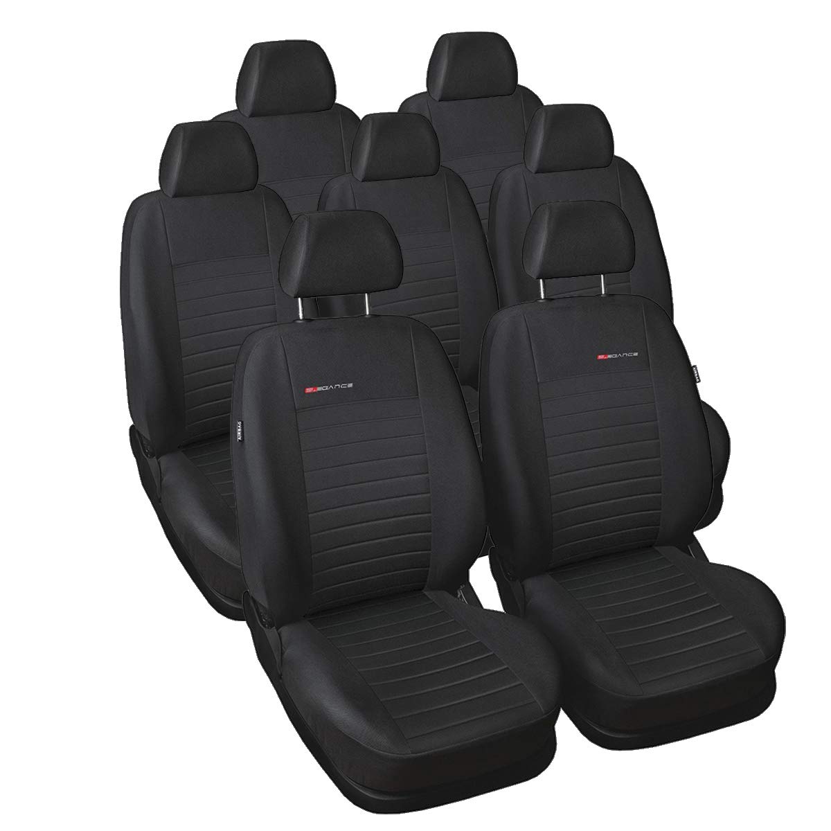 Mossa - Maßgeschneiderte Sitzbezüge Auto kompatibel mit Ford Galaxy III MPV (2006-2015) - Autositzbezüge Schonbezüge für Autositze - E4 von Mossa