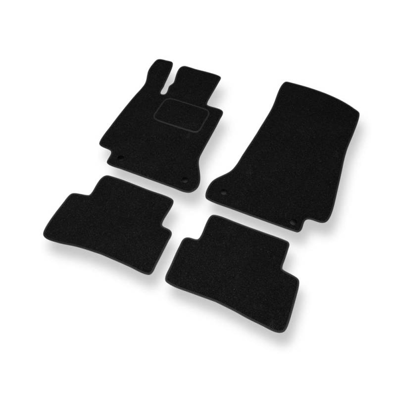 Mossa - Autoteppiche für Mercedes-Benz C Klasse W205 (2013-2021), Schwarz, 4-teilig, 100% passgenau, Nadelvelours/Gummigranulat, 8 cm x 70 cm x 8 cm von Mossa
