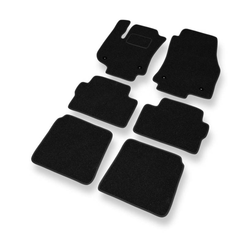 Mossa - Autoteppiche für Opel Zafira B (2005-2012), Schwarz, 6-teilig, 100% passgenau, Nadelvelours/Gummigranulat, 80 cm x 70 cm x 8 cm von Mossa