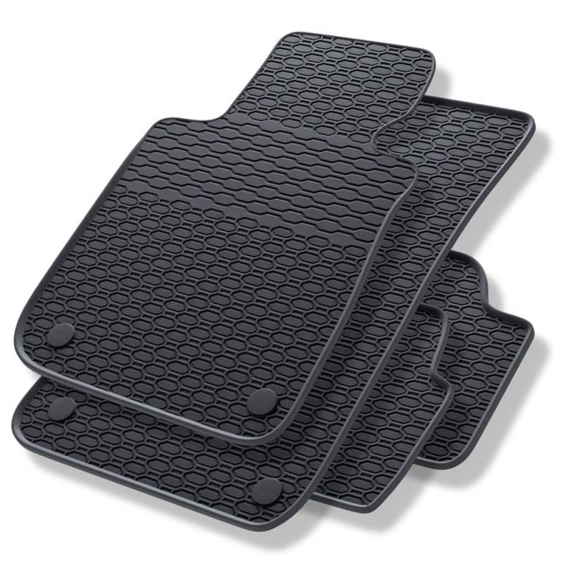 Mossa - Gummifußmatten Auto kompatibel mit BMW 1er Coupé, Hatchback, Cabriolet (2004-2013) schwarz Gummimatten Gummi Fußmatten von Mossa