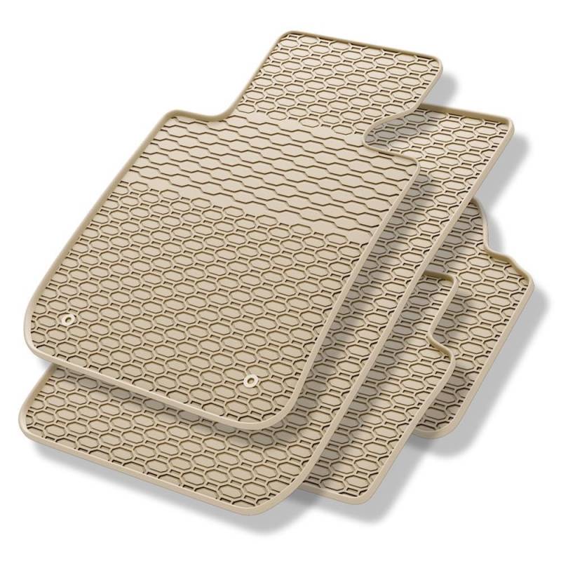 Mossa - Gummifußmatten Auto kompatibel mit BMW 3er Limousine, Touring (2004-2013) beige Gummimatten Gummi Fußmatten von Mossa