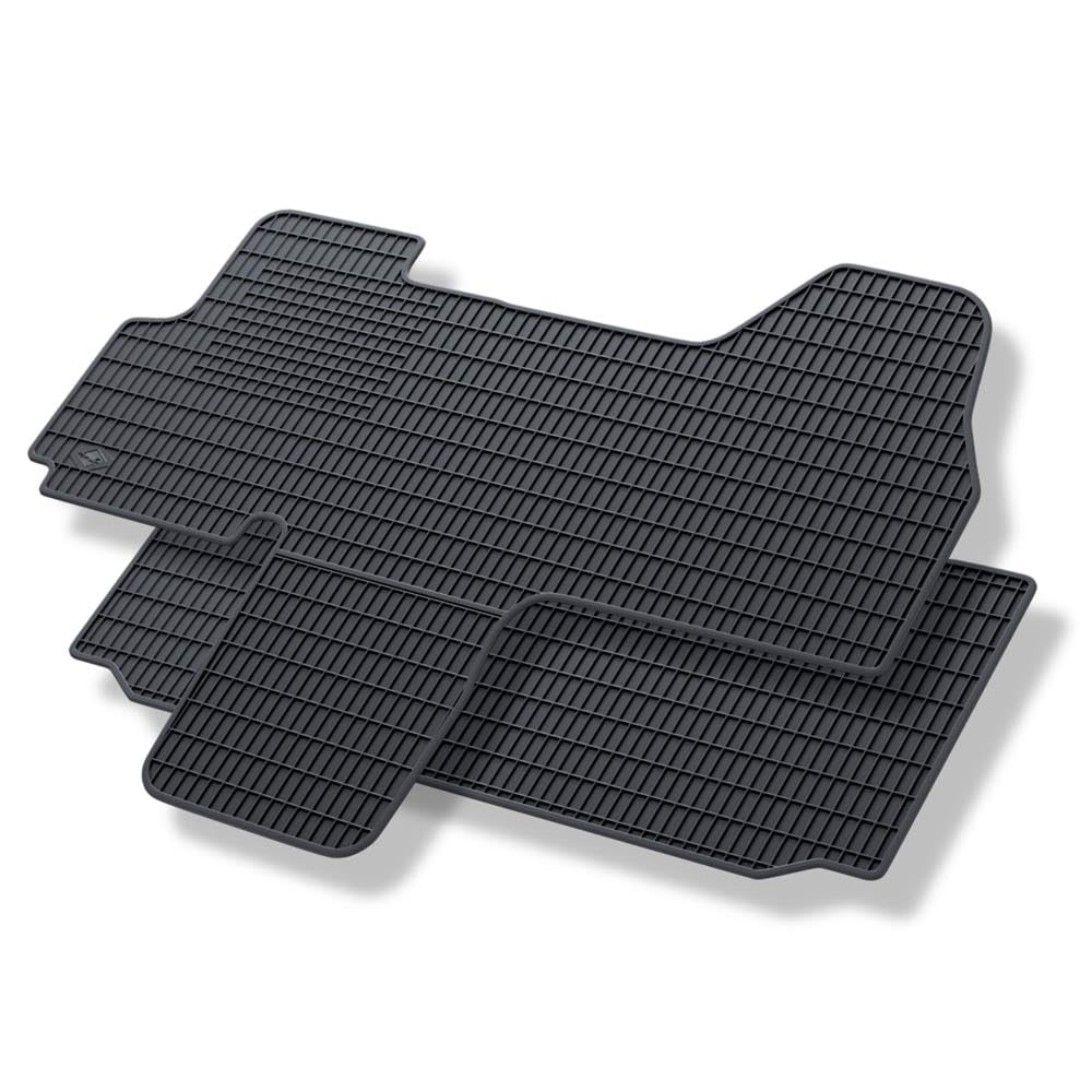 Mossa - Gummifußmatten Auto kompatibel mit Citroen Jumper Van (2006-2015) schwarz Gummimatten Gummi Fußmatten 2 von Mossa