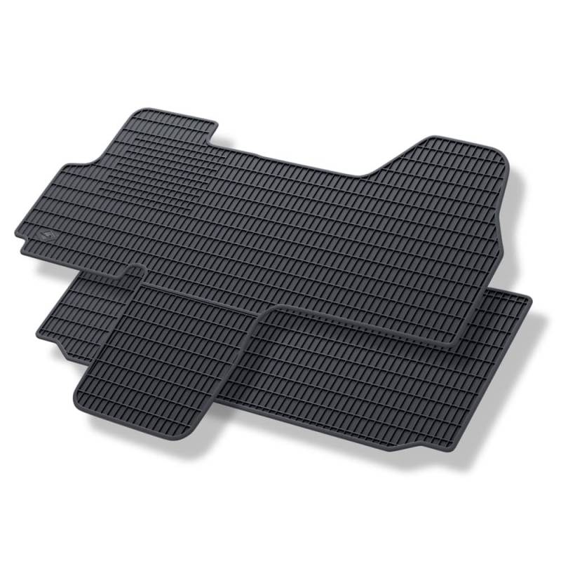 Mossa - Gummifußmatten Auto kompatibel mit Citroen Jumper Van (2006-2015) schwarz Gummimatten Gummi Fußmatten 2 von Mossa