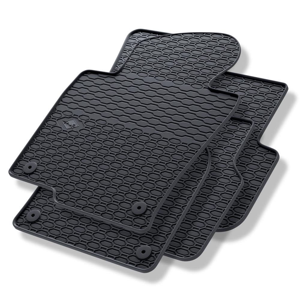 Mossa - Gummifußmatten Auto kompatibel mit VW Volkswagen Passat Coupé (2008-2012) schwarz Gummimatten Gummi Fußmatten von Mossa