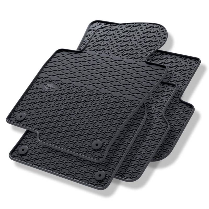 Mossa - Gummifußmatten Auto kompatibel mit VW Volkswagen Passat Coupé (2008-2012) schwarz Gummimatten Gummi Fußmatten von Mossa
